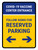 Covid-19 Vaccine Center Entrance Reserved Parking Bidirectional Arrow V2 Portrait - Wall Sign