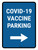 Covid-19 Vaccine Parking Right Arrow Portrait - Wall Sign
