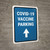 Covid-19 Vaccine Parking Up Arrow Portrait - Wall Sign