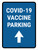 Covid-19 Vaccine Parking Up Arrow Portrait - Wall Sign