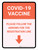 Covid-19 Vaccine: Please Follow The Arrows For The Registration Line Down Arrow Portrait - Wall Sign