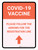 Covid-19 Vaccine: Please Follow The Arrows For The Registration Line Up Arrow Portrait - Wall Sign