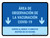 Covid-19 Vaccination Observation Area Down Arrow Spanish Landscape - Wall Sign