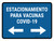 Covid-19 Vaccine Parking Bidirectional Arrow Spanish Landscape - Wall Sign