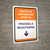 Covid-19 Vaccination Center: Proceed To Check In Down Arrow Spanish Portrait - Wall Sign