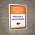 Covid-19 Vaccination Center: Proceed To Check In Left Arrow Spanish Portrait - Wall Sign