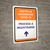 Covid-19 Vaccination Center: Proceed To Check In Up Arrow Spanish Portrait - Wall Sign