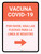 Covid-19 Vaccine Please Follow The Arrows For The Registration Line Right Arrow Spanish Portrait - Wall Sign