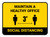 Social Distancing Maintain A Healthy Office 3ft Yellow Rectangular - Floor Sign