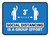Social Distancing Is A Group Effort Blue 3ft Rectangular - Floor Sign