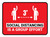 Social Distancing Is A Group Effort Red 3ft Rectangular - Floor Sign