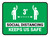 Social Distancing Keeps Us Safe Green 3ft Rectangular - Floor Sign