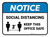 Notice: Social Distancing Keep This Office Safe 3ft Rectangular - Floor Sign