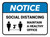 Notice: Social Distancing Maintain A Healthy Office 3ft Rectangular - Floor Sign