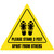 Please Stand 3 Feet Apart From Others Shoe Prints Triangle