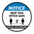 Notice: Social Distancing Keep This Office Safe 3ft Circular - Floor Sign