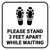Please Stand 3 Feet Apart While Waiting Shoe Prints Square