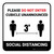 Social Distancing - Please Do Not Enter Cubicle Unannounced 3ft White Square - Floor Sign