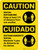 Caution: Social Distancing Keep 3ft Bilingual Spanish with Icon Portrait - Wall Sign