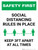 Safety First: Social Distancing Rules In Place 3ft Portrait - Wall Sign