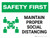 Safety First: Maintain Proper Social Distancing with 3ft Icon Landscape - Wall Sign