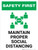 Safety First: Maintain Proper Social Distancing with 3ft Icon Portrait - Wall Sign
