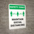 Safety First: Maintain Social Distancing with 3ft Icon Portrait - Wall Sign