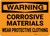 Hazard: Corrosive Materials Wear Protective Clothing - Wall Sign