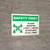 Safety First: Please Maintain 3 Feet of Distance at all Times with Icon Landscape - Wall Sign