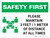 Safety First: Please Maintain 3 Feet of Distance at all Times with Icon Landscape - Wall Sign