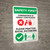 Safety First: Please Practice Social Distancing 3ft with Icons Portrait - Wall Sign