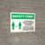 Safety First: Social Distancing Limited Customers Authorized with 3ft Icon Landscape - Wall Sign