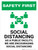 Safety First: Social Distancing as a Public Facility with 3ft Icon Portrait - Wall Sign