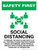 Safety First: Social Distancing to Ensure Health with 3ft Icon Portrait - Wall Sign