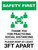 Safety First: Thank You For Practicing Social Distancing with 3ft Icon Portrait - Wall Sign