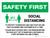 Safety First: Social Distancing One Customer At A Time with 3ft Icon Landscape - Wall Sign