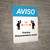 Notice: Practice Social Distancing with 3ft Icons Spanish - Wall Sign