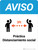 Notice: Practice Social Distancing with 3ft Icons Spanish - Wall Sign