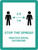 Stop The Spread Practice Social Distancings with 3ft Icon - Wall Sign