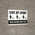 Stay 3Ft Apart Social Distancing Saves Lives with Icons Landscape - Wall Sign