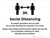 Social Distancing 3ft One Customer At A Time with Icon v2 Landscape - Wall Sign