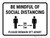 Be Mindful Of Social Distancing 3ft Landscape - Wall Sign