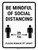 Be Mindful Of Social Distancing 3ft Portrait - Wall Sign