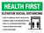 Health First: Elevator Social Distancing 3ft Landscape - Wall Sign