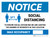 Notice: Social Distancing - We Are Limiting The Number of Residents in This Location/Max Occupancy 3ft Landscape - Wall Sign