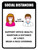 Social Distancing Support Office Health with 3ft Icons Portrait - Wall Sign