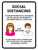 Social Distancing To Ensure Health And Safety Of Customers with 3ft Icons Portrait - Wall Sign