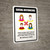 Social Distancing Keep 3 Feet When Possible with Icons Portrait - Wall Sign