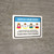 Watch Your Step Social Distancing with 3ft Icons Landscape - Wall Sign