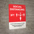 Social Distancing 3Ft with Icon Red Portrait - Wall Sign